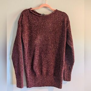 Prana Maroon Speckled Sweater Size Small